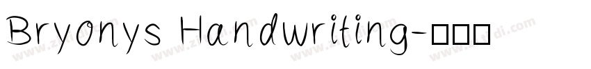 Bryonys Handwriting字体转换